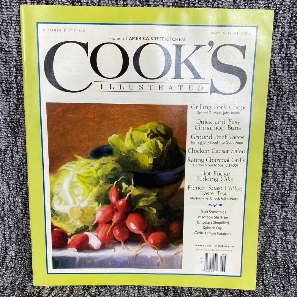 Cooks Illustrated Magazine May June 2002 Issue 56 Green Cooking Recipes Vintage